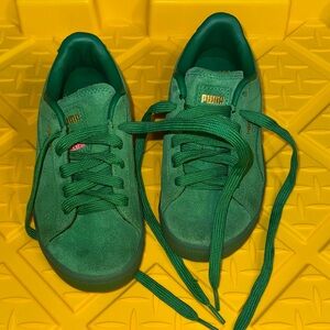Puma Haribo Vibrant Green Suede Shoes 12C